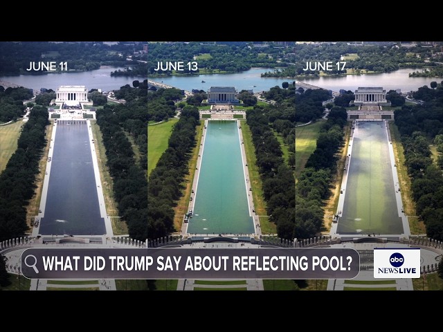 President Trump acknowledges 'no video or proof' of alleged vandalism to Reflecting Pool