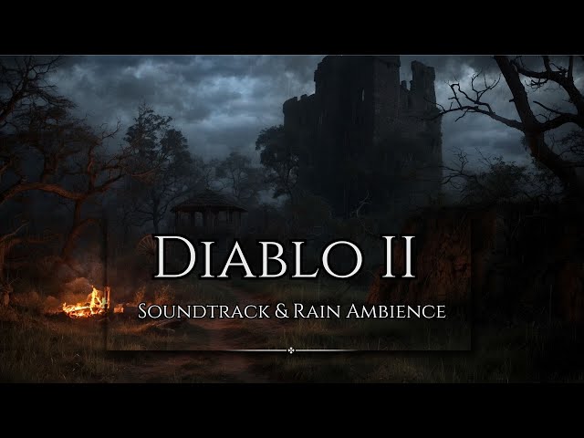 Diablo II Ambience | Soundtrack with Rain Background | Relax in this Dark World
