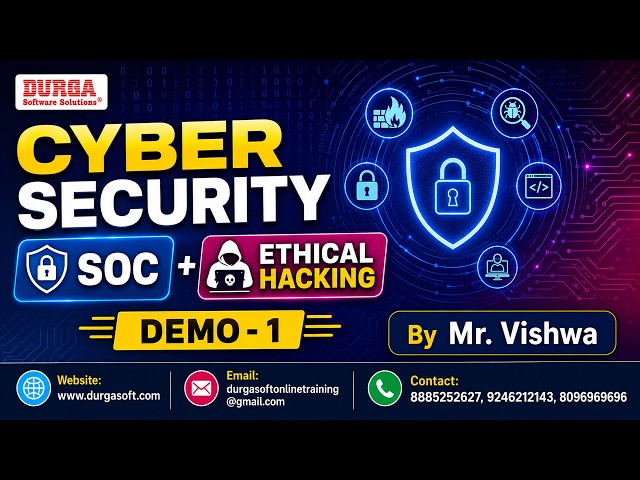 Cyber Security + SOC + Ethical Hacking tutorials || by Mr. Vishwa On 29-06-2026 @6:30PM (IST)