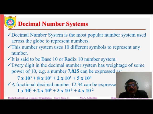 DLD Video Lecture 1 Number Systems Part 1