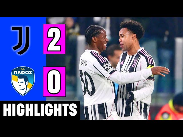 Juventus vs Pafos 2-0 Gli Highlights | Weston McKennie Goal | UCL 2025-26 | Jonathan David