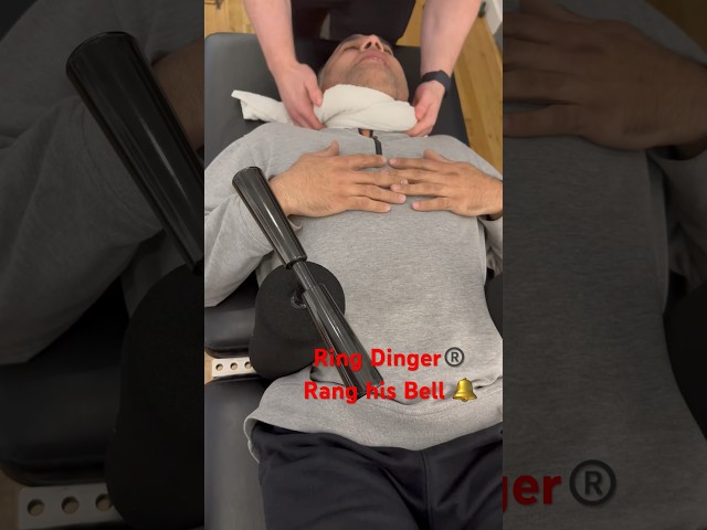 Rang his bell with the Ring Dinger®️ #chiropracticadjustment #ringdinger