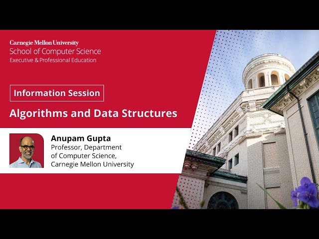 Information session on Carnegie Mellon University’s Introduction to Algorithms and Data Structures