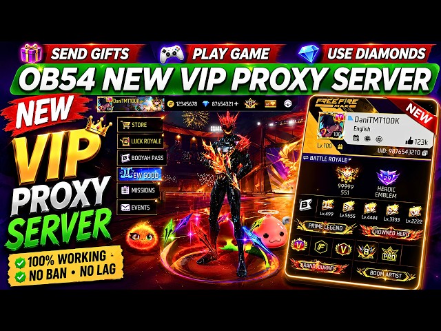 How To Download Free Fire New OB54 Proxy Server | VIP Proxy Server Free Fire Latest Update OB 54