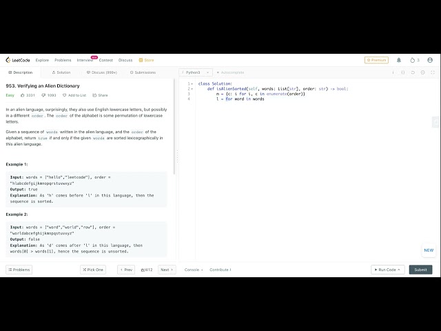 LeetCode February Daily - Day 02. 953. Verifying an Alien Dictionary