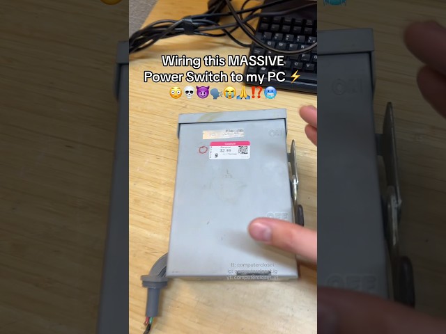 The most Overengineered Power Switch Ever 😭😹🤔😂💀😈🙏🔥🥶⁉️ #pc #computer #tech #diy