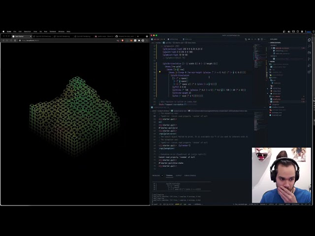 coding an isometric landscape  - generative art livecoding session