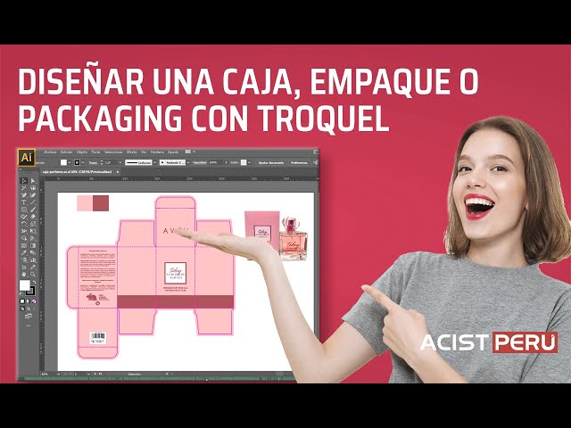 Design a box, packaging or primary packaging in Adobe Illustrator with its die-cut marks.