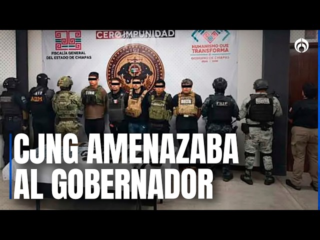 Suspected members of the CJNG cartel arrested in Chiapas; they threatened authorities with videos