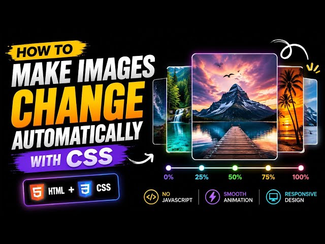How to Make Images Change Automatically with CSS 🎨 | HTML & CSS