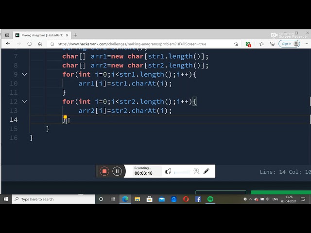 Making Anagrams - Hackerrank || java programming language || Solution of hackerrank problems