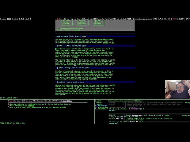 Live Coding - MIDI Sequencing and communication in Supercollider