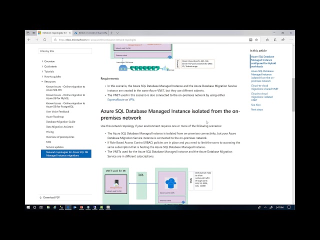 Address prerequisites and create an instance of Azure DMS