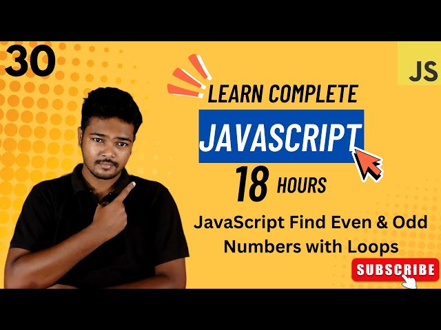 JavaScript   Find Even & Odd Numbers with Loops