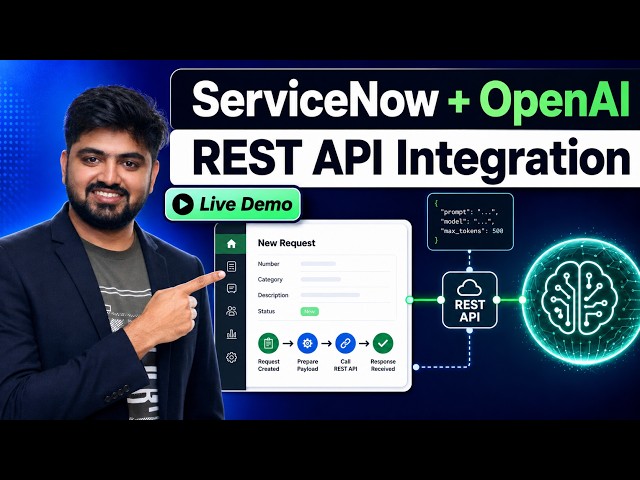 ServiceNow OpenAI Integration Using REST API | ChatGPT AI Incident Triage Demo