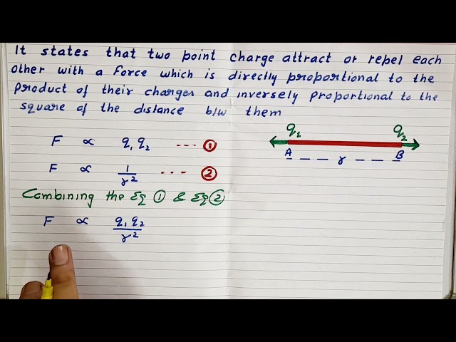 Derivation of Coulomb's Law in Electrostatics | Class 12 Physics