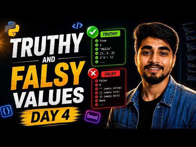 🤯 Why is 0 False but 1 True in Python? Truthy & Falsy Explained
