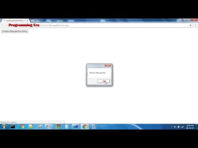 Window Message Box in ASP Dot NET