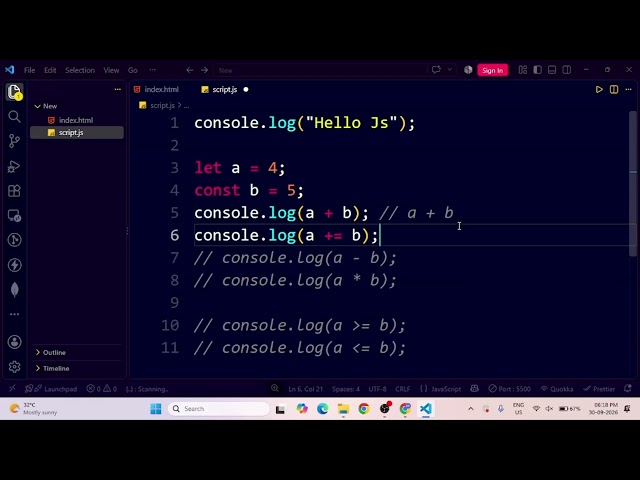 JavaScript Operators Explained | Arithmetic, Comparison & Logical Operators | JS Tutorial