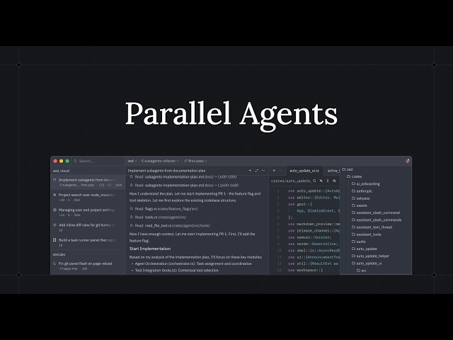 Introducing Parallel Agents in Zed
