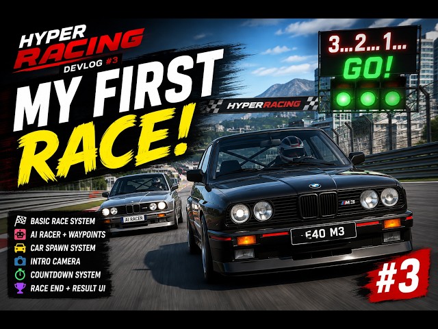 I Finally Added a Race System to My Racing Game! 🏁 | Hyper Racing #3