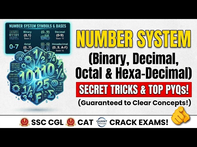 Number System in Computer | Binary, Decimal, Octal, Hexadecimal Explained #numbersystem #ssc #chsl