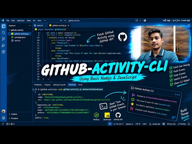 Build a GitHub Activity CLI with Node.js & JavaScript | Beginner Project