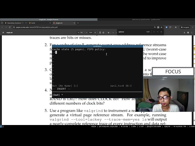 Live study: read along book "Operating Systems: Three Easy Pieces" (Part 155)