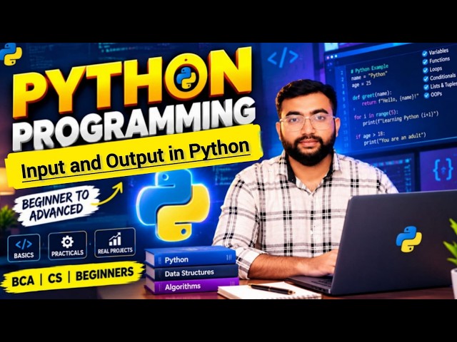 Input & Output in Python | print(), input(), sep, end & Escape Sequences | BCA 3rd Semester