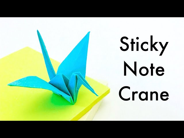 Sticky Note Origami - Crane