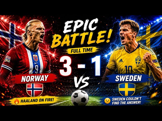 🔥 Norway Crushes Sweden 3-1! Epic Scandinavian Derby 🇳🇴⚽🇸🇪