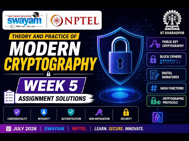 Theory and Practice of Modern Cryptography Week 5 Assignment Answers 2026 | NPTEL July 2026