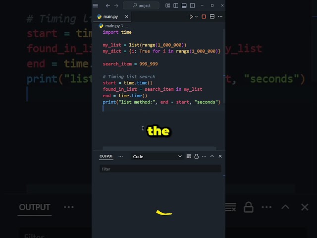Python Tip: List vs Dict Speed Test! ⚡