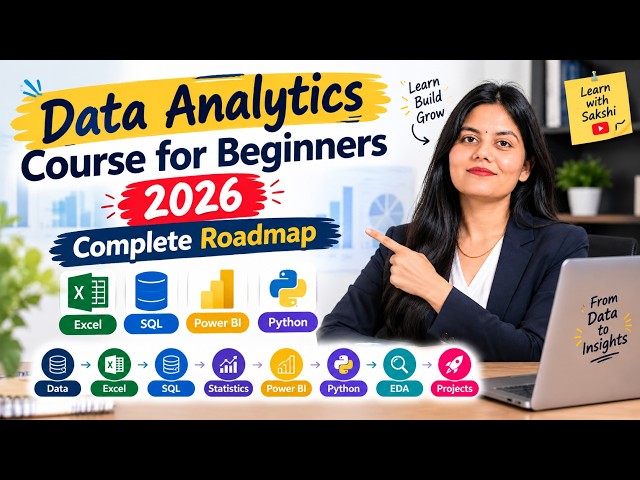 Data Analytics Course for Beginners 2026 | Complete Roadmap | Excel, SQL, Power BI & Python