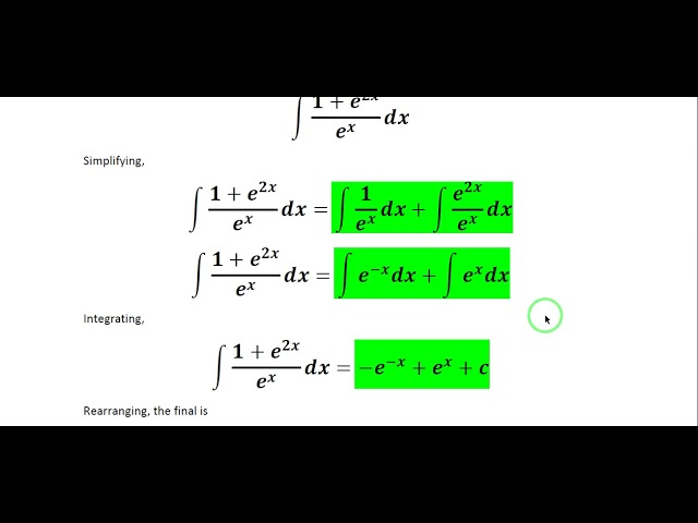 Integrals of Exponential Functions