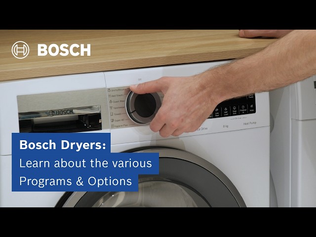 Bosch Heat Pump Dryers: Programs & Features Explained | Bosch Home Appliances ANZ