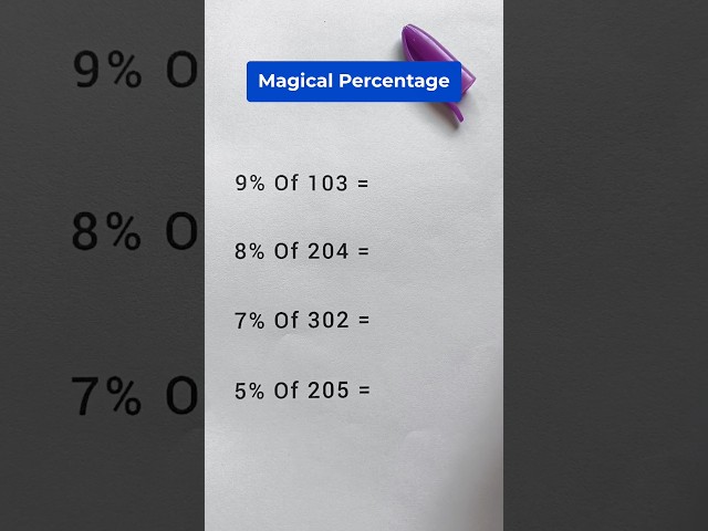 Solve Percentage Easily #mathematics #percentage #mathstricks #shorts #trendingshorts #ytshorts