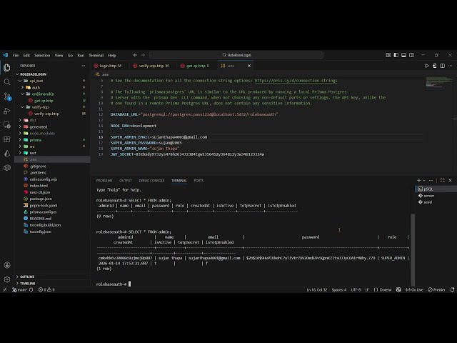 Run & Test NestJS Login with Credentials + TOTP – sujanthapa01