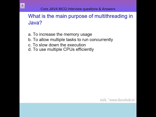 Purpose of Multi threading in #java #shorts