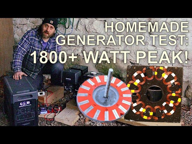 DIY Generator Testing: 1.5kW Sustained, 1.8kW Peak Power— Off-Grid Battery Charged!