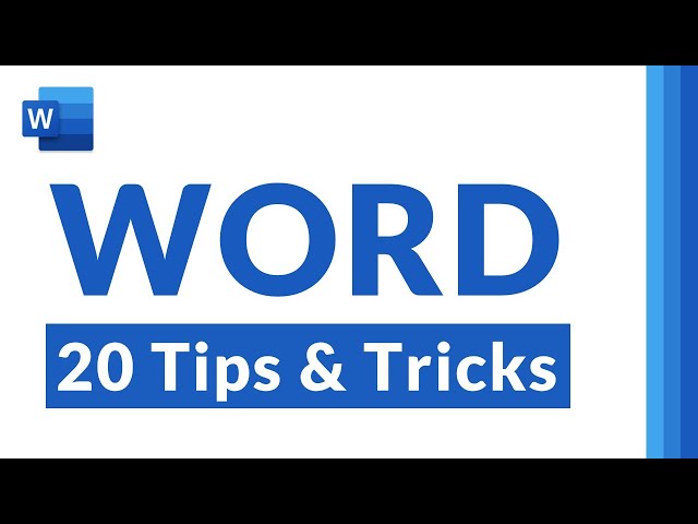 Top 20 Microsoft Word Tips and Tricks