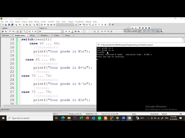 Switch Case in C