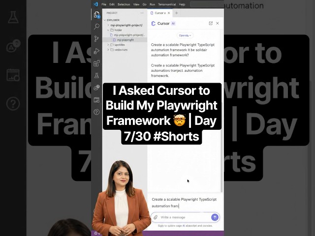 I Asked Cursor to Build My Playwright Framework 🤯 | Day 6/30 #Shorts