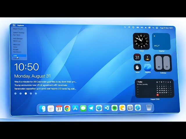 How to Make Windows 11 Look EXACTLY Like macOS in 8 Minutes! 🍎 (Easiest Way)