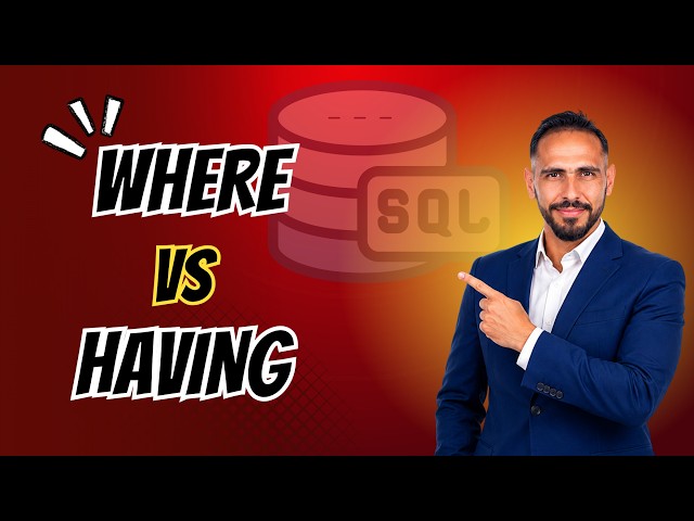 WHERE vs HAVING in SQL | Simple Explanation with Real Examples