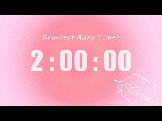 2 Hour Silent Study Timer | Soft Alarm Only | Pink Aesthetic | ADHD-Friendly