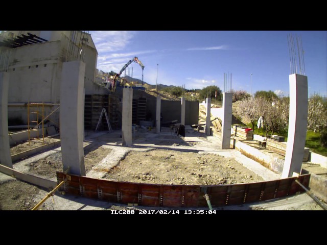 Time lapse estructura vivienda unifamiliar