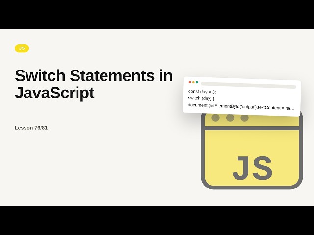 JavaScript - Web development basic Series: Switch Statements in JavaScript