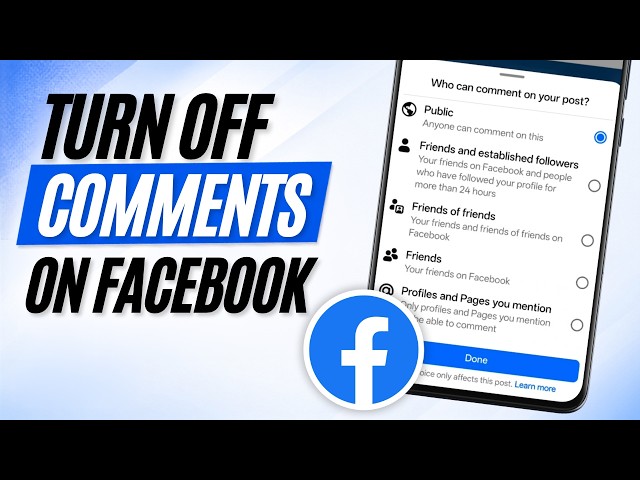 How To Turn Off Comments on Facebook Posts