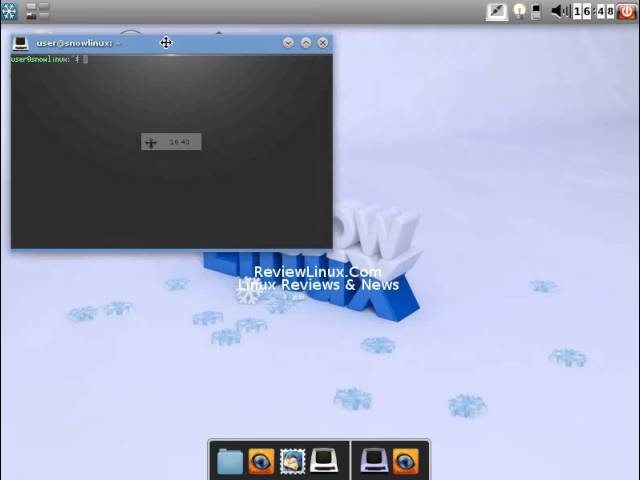 ReviewLinux.Com: SnowLinux 3 E17 Crystal Video Review